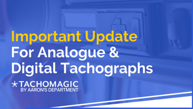 Important Update For Analogue & Digital Tachographs